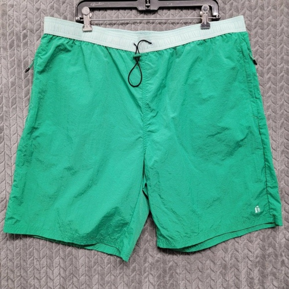Fielder Bonobos Mens Board Shorts Green Sz XL 9" Inseam 100% Nylon‎ Pull On Swim